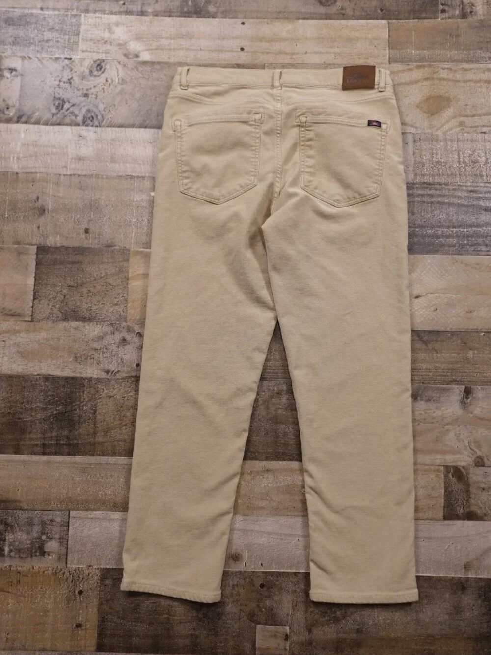 Faherty Brand Five-Pocket Pants Men’s 33 Beige Khaki Stretch Casual Straight